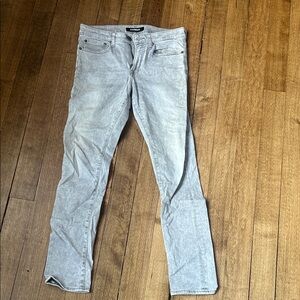 Express Men's Light Gray Skinny Jeans